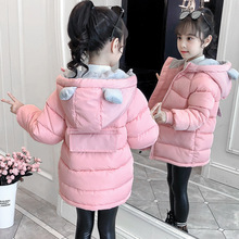 儿童女童中大童装羽绒棉棉衣冬装袄子外套外出服防寒洋气外套批发