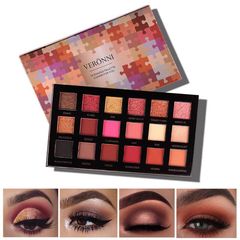 VERONNI 18-Shade Rose Gold Eyeshadow Palette: Desert Collection, Mashed Potato, and Mermaid Queen Gold Makeup Kit