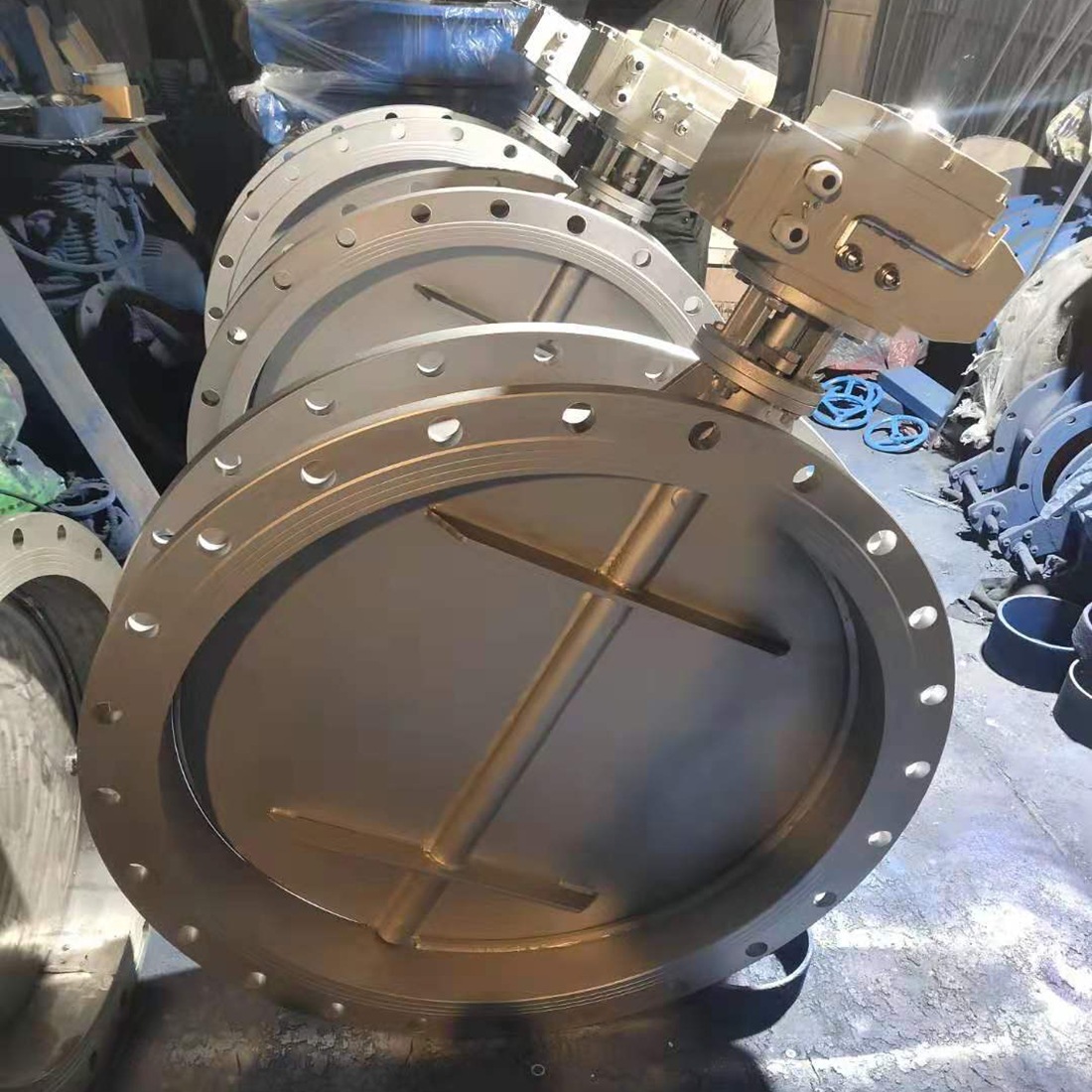 D941W-2.5P不锈钢304电动调节蝶阀DN800耐高温电动通风蝶阀DN700