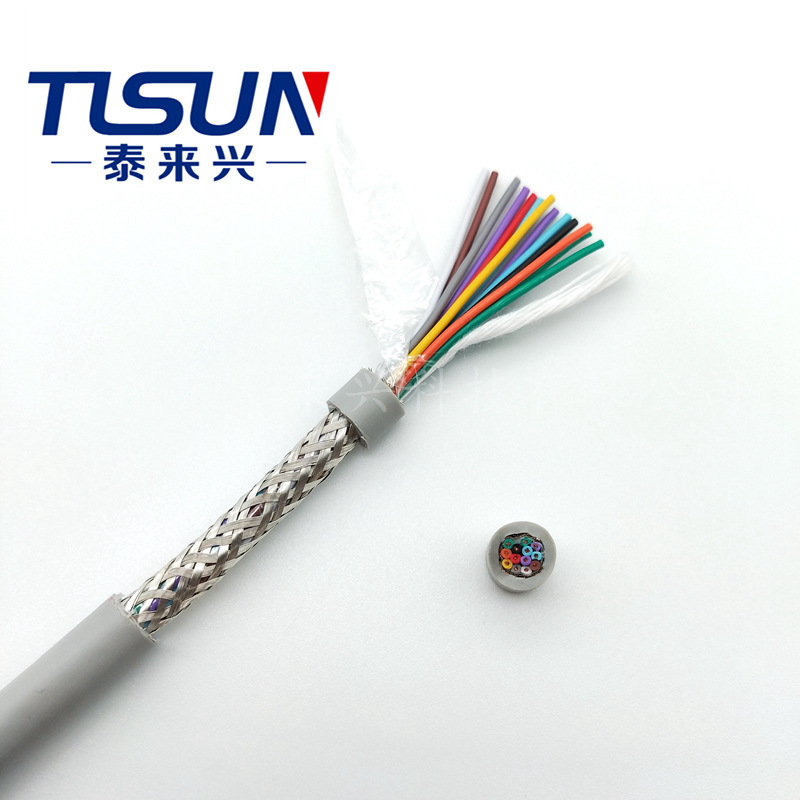 CE认证 PUR-CY 13芯0.3平方 高柔性 耐磨 耐酸碱 屏蔽控制电缆