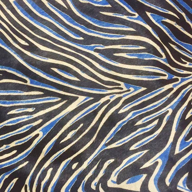 整张牛皮 牛毛 优良印花豹纹马毛 丝印风格皮毛一体皮料 马毛皮革