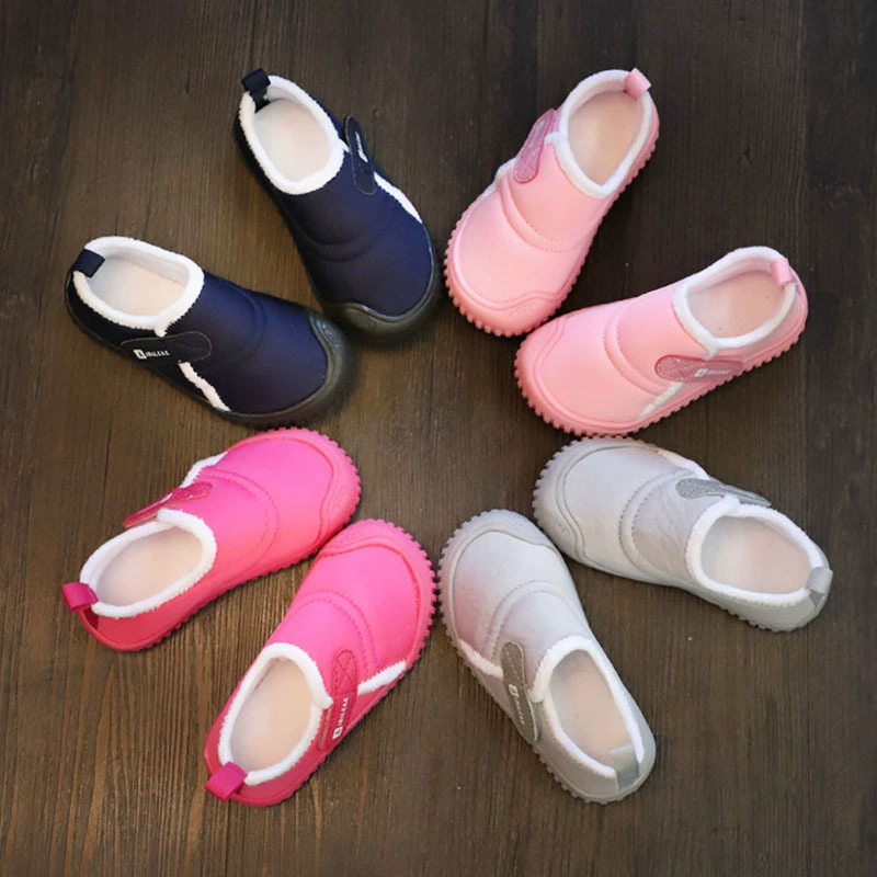 Детские домашние тапочки, обувь для детского сада, хлопковые тапочки для девочек, хлопковые тапочки для мальчиков, новая зимняя модель 2025 года, на флисовой подкладке и утолщенная.