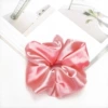 Rose pink satin hair circle
