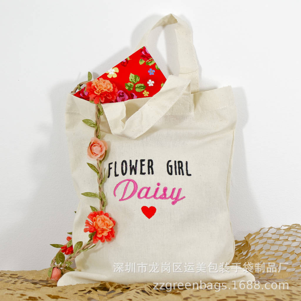 供应12盎司帆布袋 刺绣帆布袋购物袋 绣花帆布袋 手提棉布袋专定