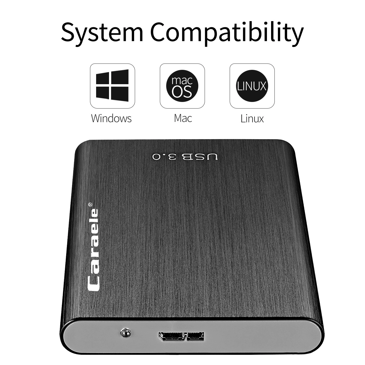 Внешний мобильный жесткий диск USB 3.0 HDD 500GB 1TB 2TB 4TB