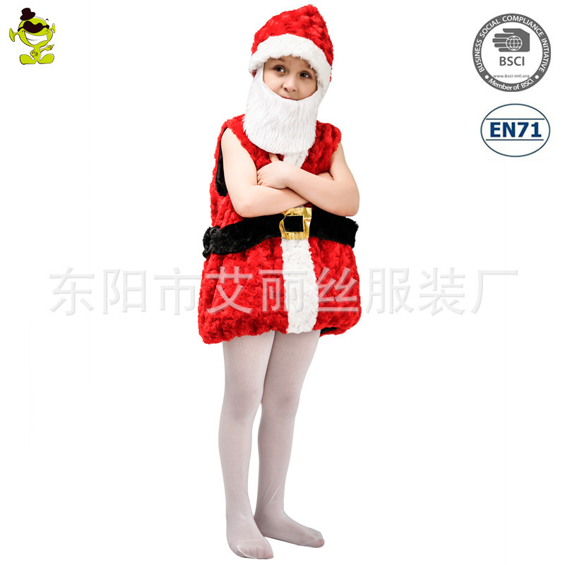 Children's Santa Claus cosplay Christmas Little Boy Holiday Party Performance Costumes Stage Costumes Performance Costumes