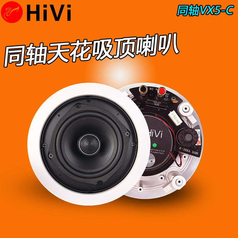 Hivi/惠威 VX5-C同轴吸顶喇叭会议室咖啡厅酒吧超市家用