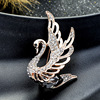 Fashionable crystal, swan, universal brooch lapel pin, advanced design pin, accessory, trend of season