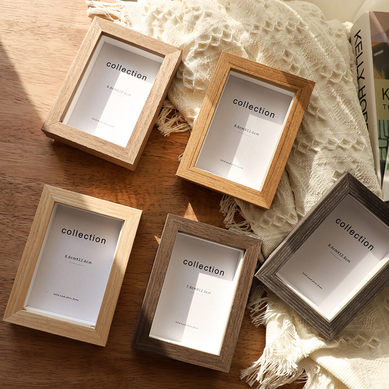 Custom solid wood photo frame table plus development printing photo frame photo frame Three-Dimensional Hollow custom photo frame wholesale Custom solid wood photo frame table plus development printing photo frame photo frame Three-Dimensional Hollow custom photo frame wholesale