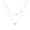 Accessory, copper necklace heart-shaped, European style, simple and elegant design, wholesale