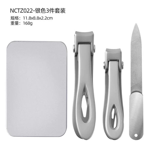 Wholesale die casting big mouth pliers 3 piece set silver toenail nail clippers stainless steel nail clippers nail manicure set