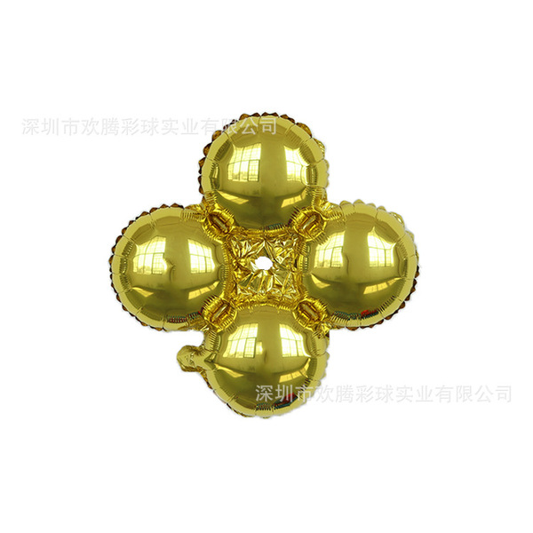 Round tetraonal aluminum film balloon four -wheel ball arch…