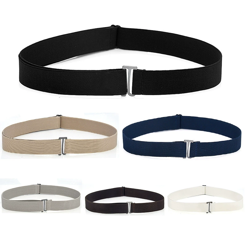 Эластичный невидимый ремень, джинсы, Slim fit, простой и элегантный дизайн