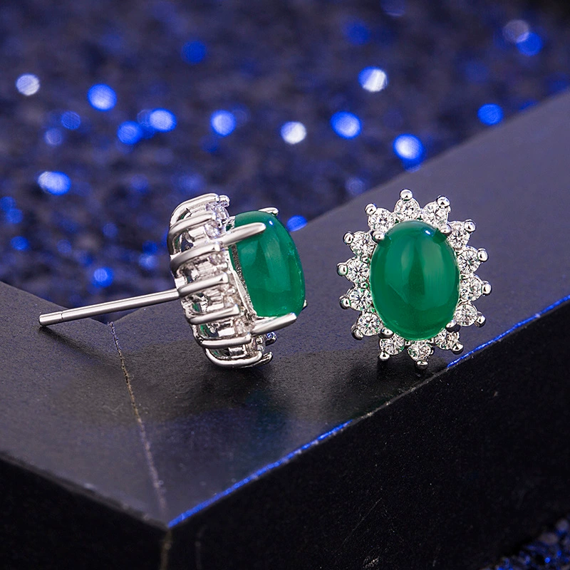 Ретро этнические серьги с Jade/агат/цирконием для подруги, этнический стиль, подарок для девушки
