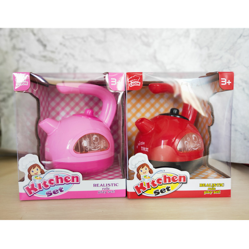 스마트 전기 주전자 밥솥 시뮬레이션 미니 주방 가전 어린이 조명 및 음향 효과 놀이 집 요리 장난감
