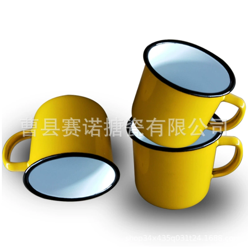 Enamel, ceramic tea cup, (Cross-border trading), increased thickness, 0.5mm