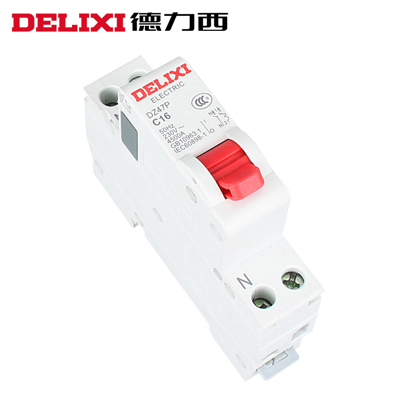 Delixi DZ47P double in and double out 1P+N circuit breaker household air switch 16A 25A 32A 40a air switch