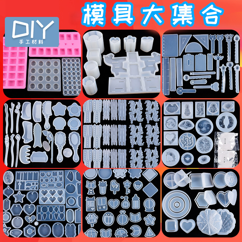 Crystal drop mold diy handmade three-dimensional storage box trembles pendant ashtray silicone collection wholesale