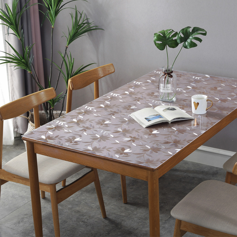 Factory Direct Tablecloth Waterproof and Oil-proof Disposable PVC Soft Glass Household Nordic Dining Table Cloth Coffee Table Mat Thickened
