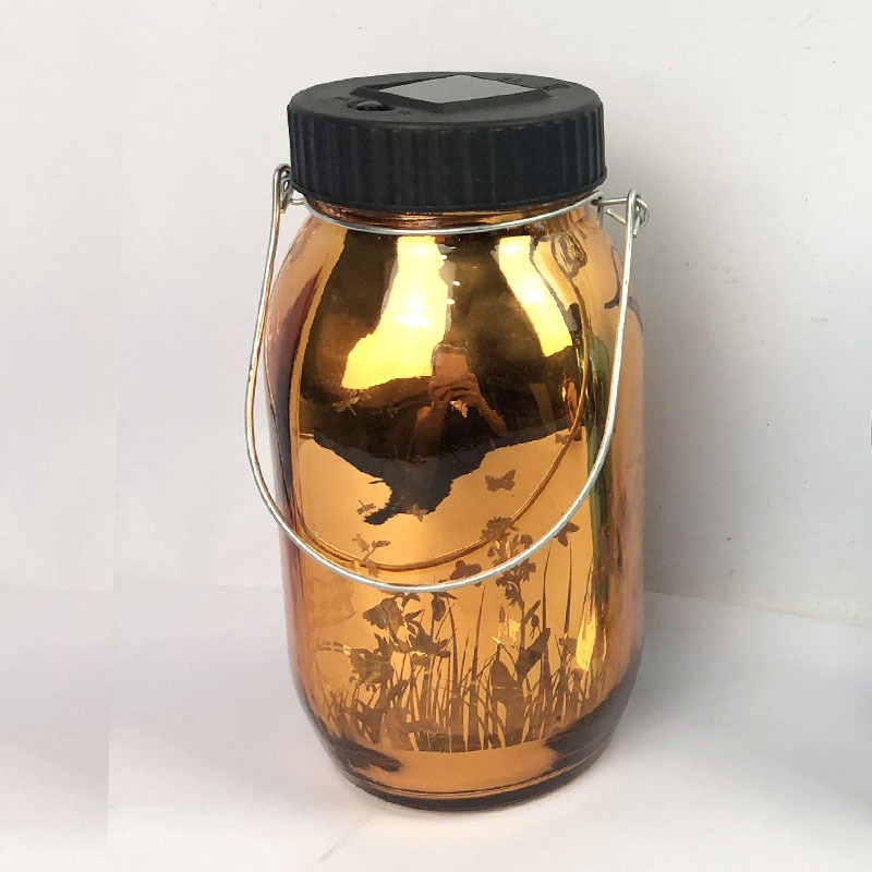 ソーラークラックガラス球灯部品屋外公園ステンレス製許灯メイソン缶装飾灯