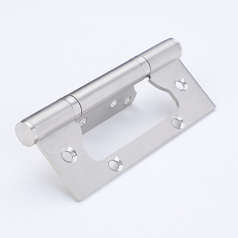 Bisagra de acero inoxidable de 5 pulgadas 304 sin ranura, amortiguador silencioso con rodamiento engrosado para puertas de madera, directamente del fabricante