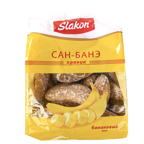 Original Russian Import Banana Honey Plain Bread Coarse Grain Bread 450g/Bag Leisure Imported Snack