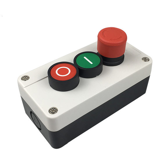 Three position with emergency stop button control box waterproof switch box elevator start star button