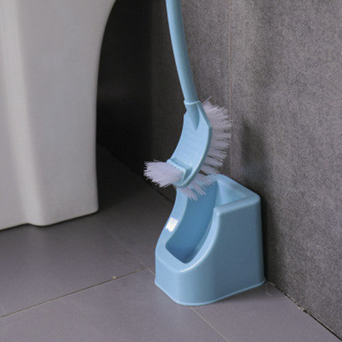Plastic toilet brush set with base Japanese style creative toilet bathroom extra long handle no dead ends cleaning brush