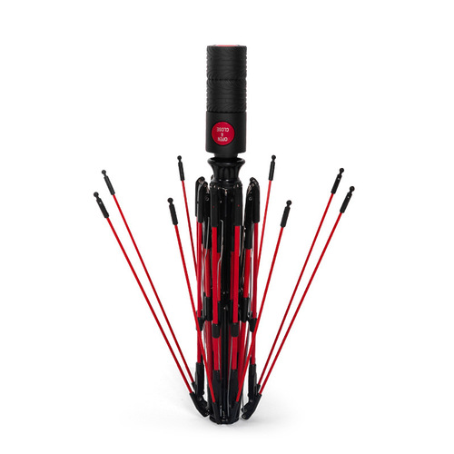 Anti-storm sun automatic umbrella three-fold red fiber fully automatic umbrella men's sun protection umbrella wholesale umbrella