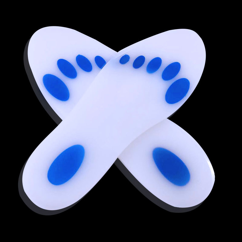 Plantilla de silicona blanco lechoso suave y cómodo chip de absorción de choque anti-presión suave anti-desgaste anti-dolor plantilla de palma completa