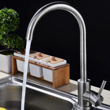 厂家直销304不锈钢菜盆龙头冷热进水龙头拉丝304不锈钢混水阀供应