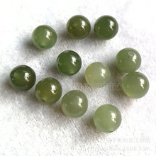 和田玉圆珠散珠批发 冰润青海料DIY饰品配饰玉耳坠玉配珠批发