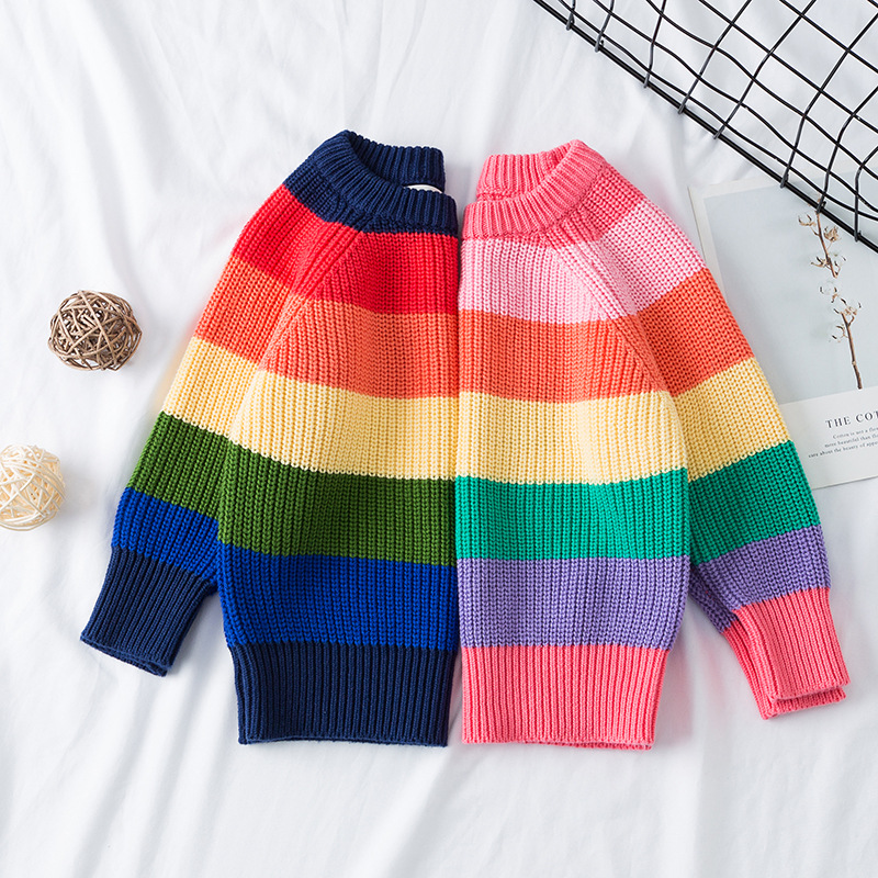 Rainbow children's sweater