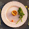 Spot hot -selling gastric glass disk color peacock Xiaoyu wedding for the main dinner plate 33CM Western -style fruit flat plate