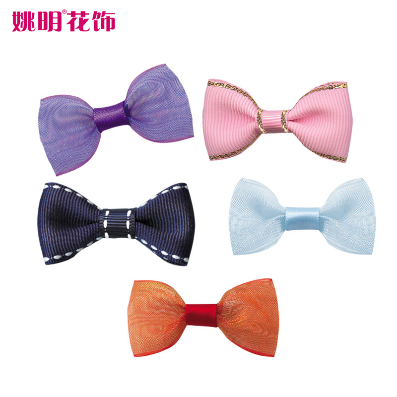 Yao Ming al por mayor 4,8 cm bowknot 200 piezas por paquete de ropa para niños faja plana nudo DIY cinta bowknot