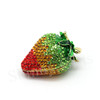 Strawberry, metal storage system, enamel, decorations, fashionable jewelry, diamond encrusted, wholesale