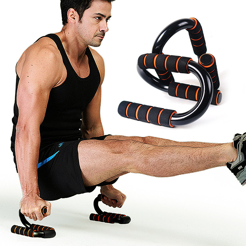 Support device electroplated S-type push-up support arm training muscle pectoral muscle training exercise device fitness equipment push-up device