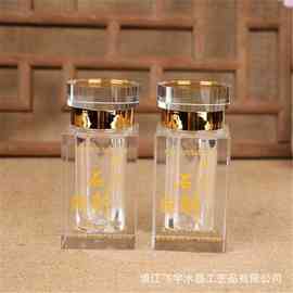 新款创意定制水晶铁皮石斛水晶瓶子各种中药材水晶分装瓶批发刻字