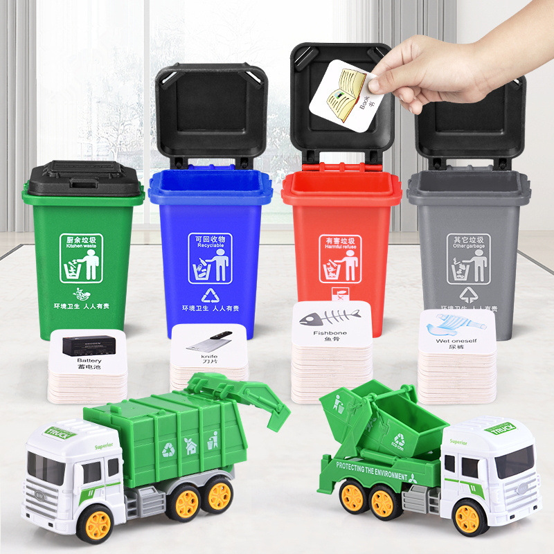 Children's Garbage Sorting Game for Toddlers, Boys and Girls, Early Education Desktop Trash Can, Kindergarten Teaching Aids, Environmental Enlightenment