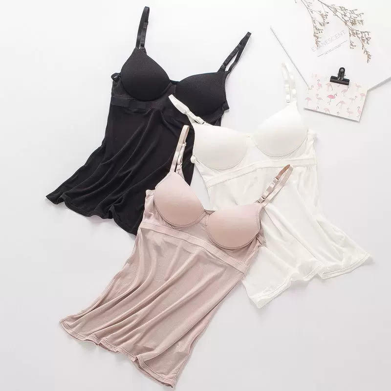 真丝抹胸女无钢圈桑蚕丝文胸打底吊带性感长款内衣带胸垫女式裹胸