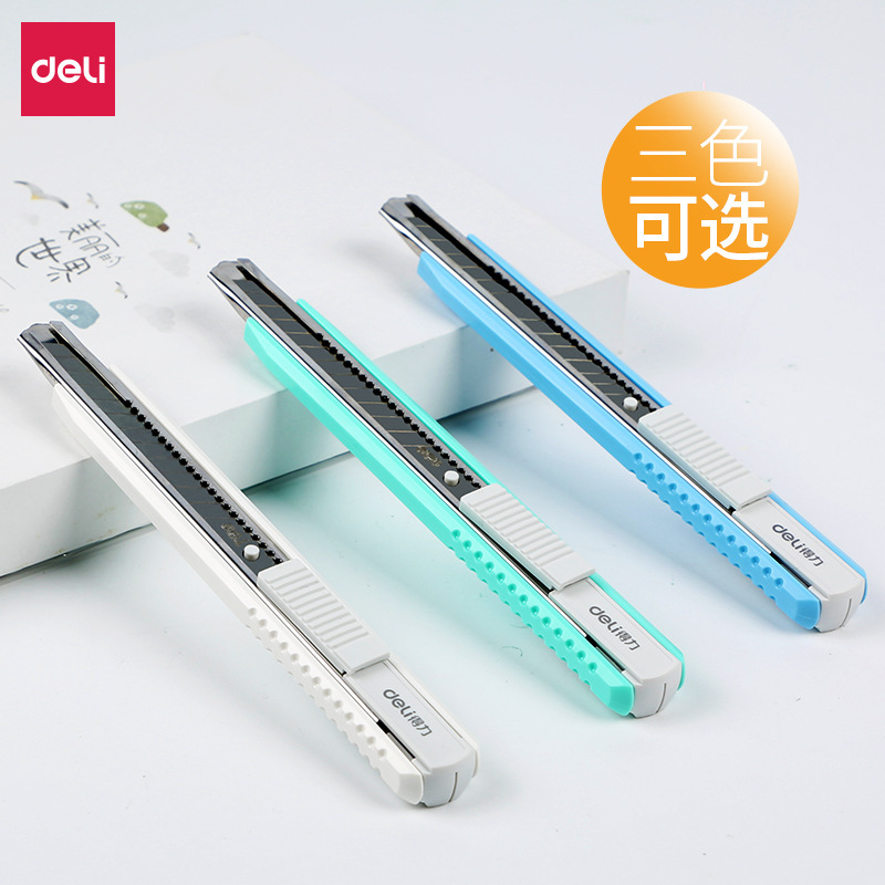 Deli 2086 Small Utility Knife Durable Box Opening Knife Paper Knife Hand Tools Office Learning Stationery