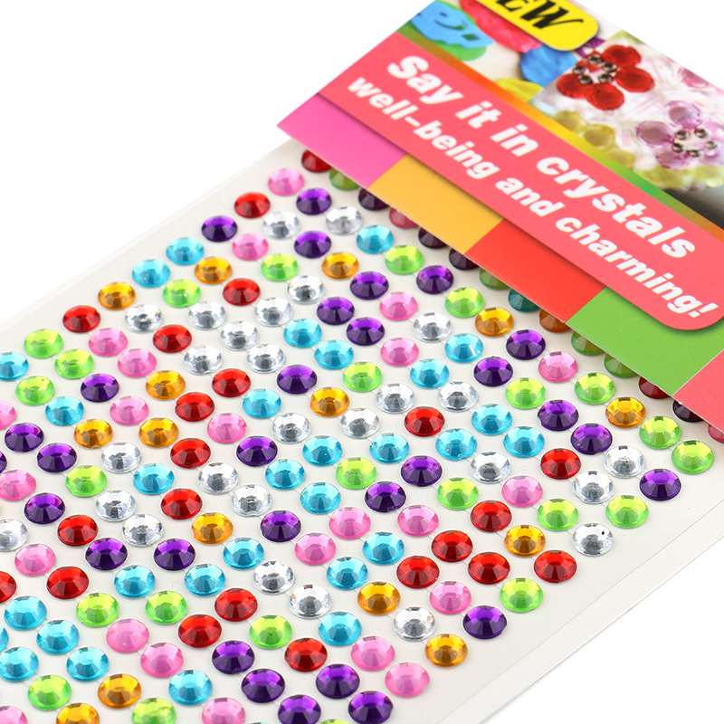 Diy cristal diamante pegatinas acrílico diamante pegatinas/rhinestone 504 color diamante pegatinas coche pegatinas decorativas