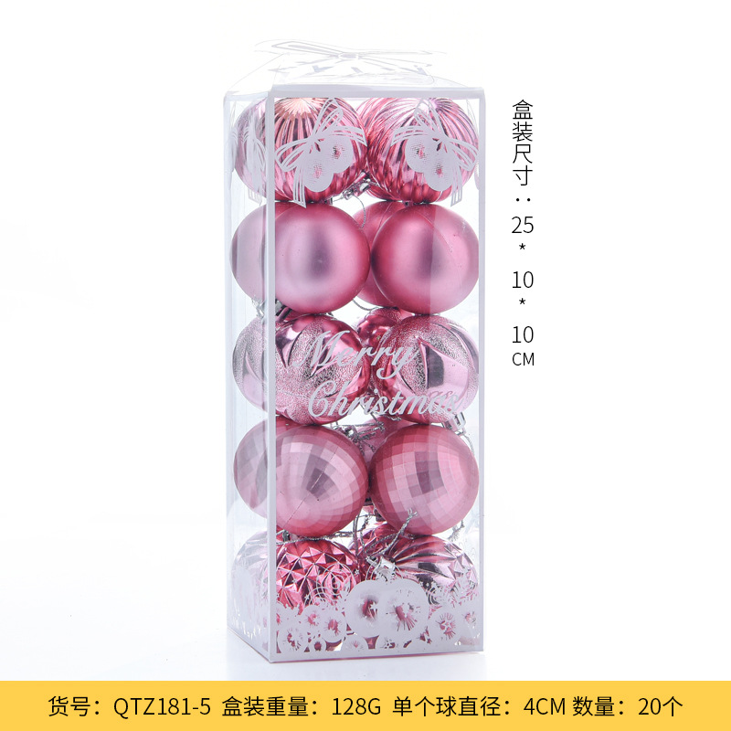 Transfronterizo nuevo 5cm BOLA DE Navidad árbol de Navidad bola decorativa de 20 piezas de barril especial en forma de galvanoplastia BOLA DE Navidad de plástico
