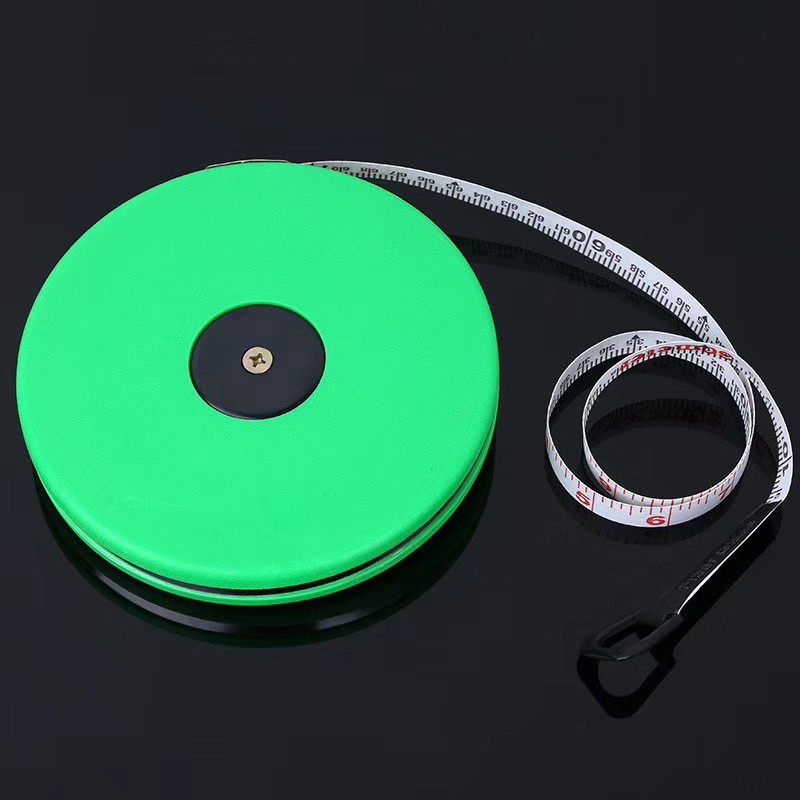 源头厂货厂家货源10米20米30米50米100米纤维尺手摇皮卷尺批发