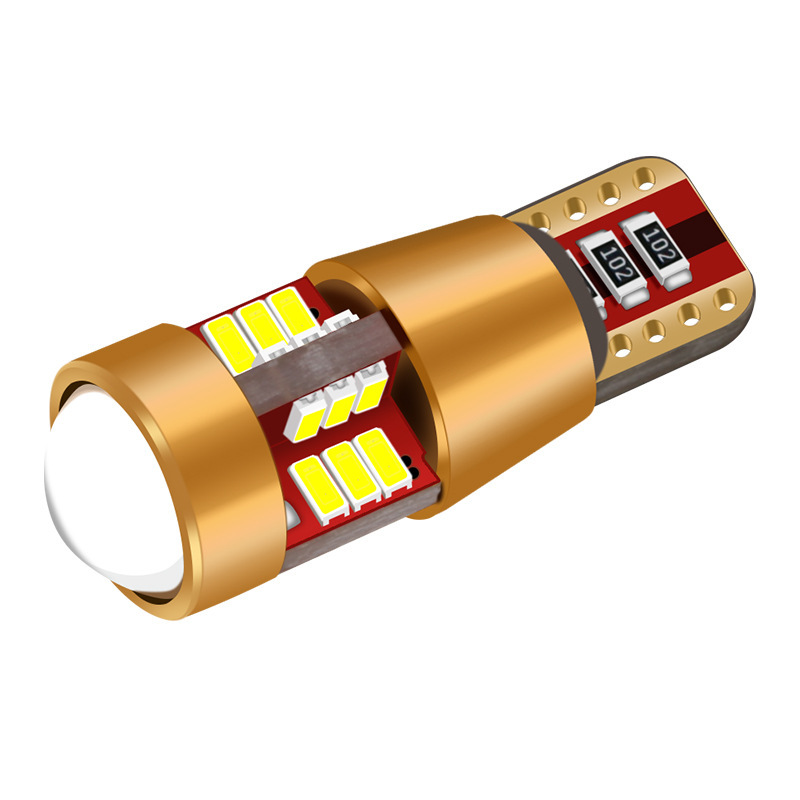 Amazon nuevo coche LED luz T10 instrumento luz 27smd 3014 luz de lectura 12V decodificación de luz de ancho