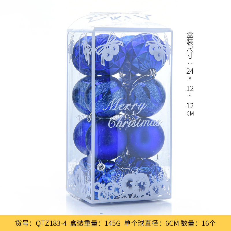 Juego de bolas navideñas irregulares de plástico mate de 6 cm, decoración para árbol de Navidad, bolas colgantes en un cubo