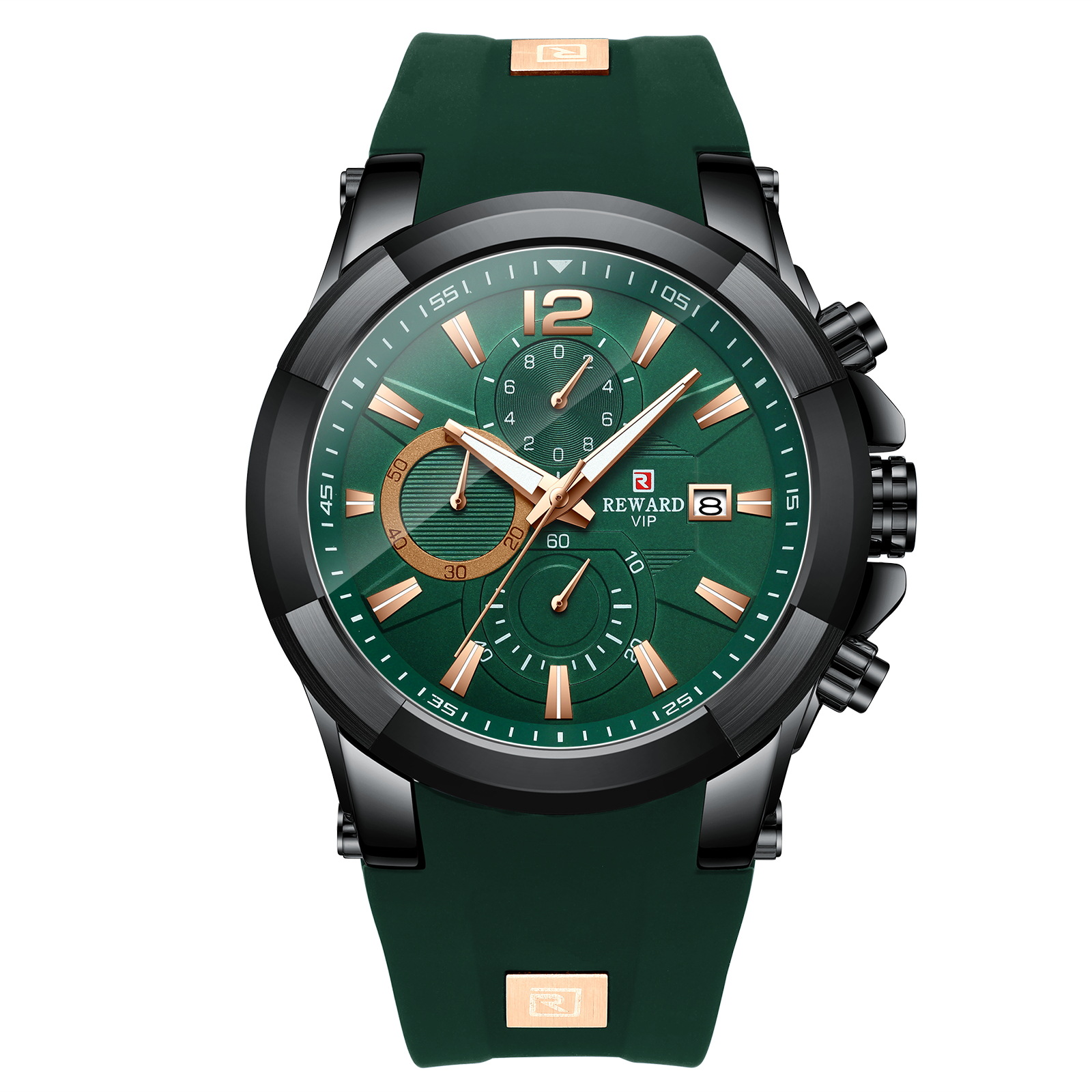 REWARD silicone strap waterproof sports Men's Watch cross-border multi-function watch 24 hours Chronograph