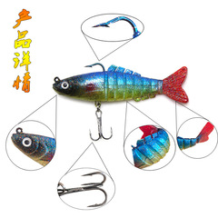 Haiwei Fishing Tackle Sectional Lead Soft Bait 9cm/17.5g Soft Baits for Mackerel, Perch, and Lure Artificial Jig