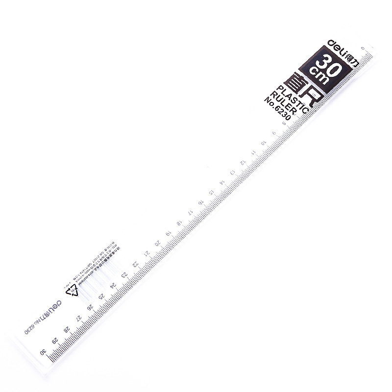 Deli 6230 Ruler 30cm Office Learning Ruler Student Transparent Ruler Universal Ruler Stationery Deli 6230 Ruler 30cm Office Learning Ruler Student Transparent Ruler Universal Ruler Stationery