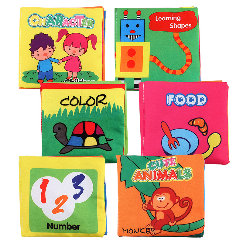 Juguetes educativos para bebés libro de tela juguetes de educación temprana libro de tela de papel sin desgarros lavable 2951 seis en caja image 3